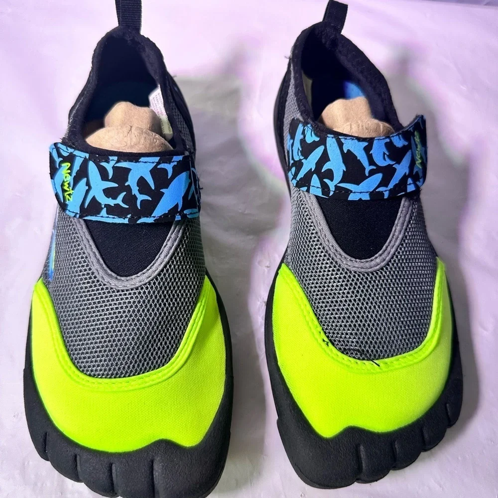 Newtz Kids Water Shoes - Lime Green and Black